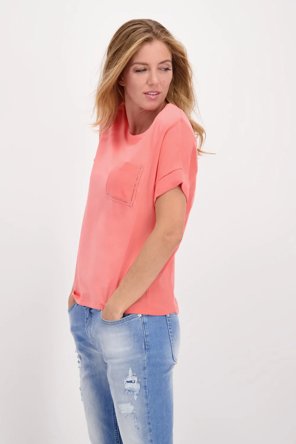 Monari T Shirt with Pocket Trims M407698