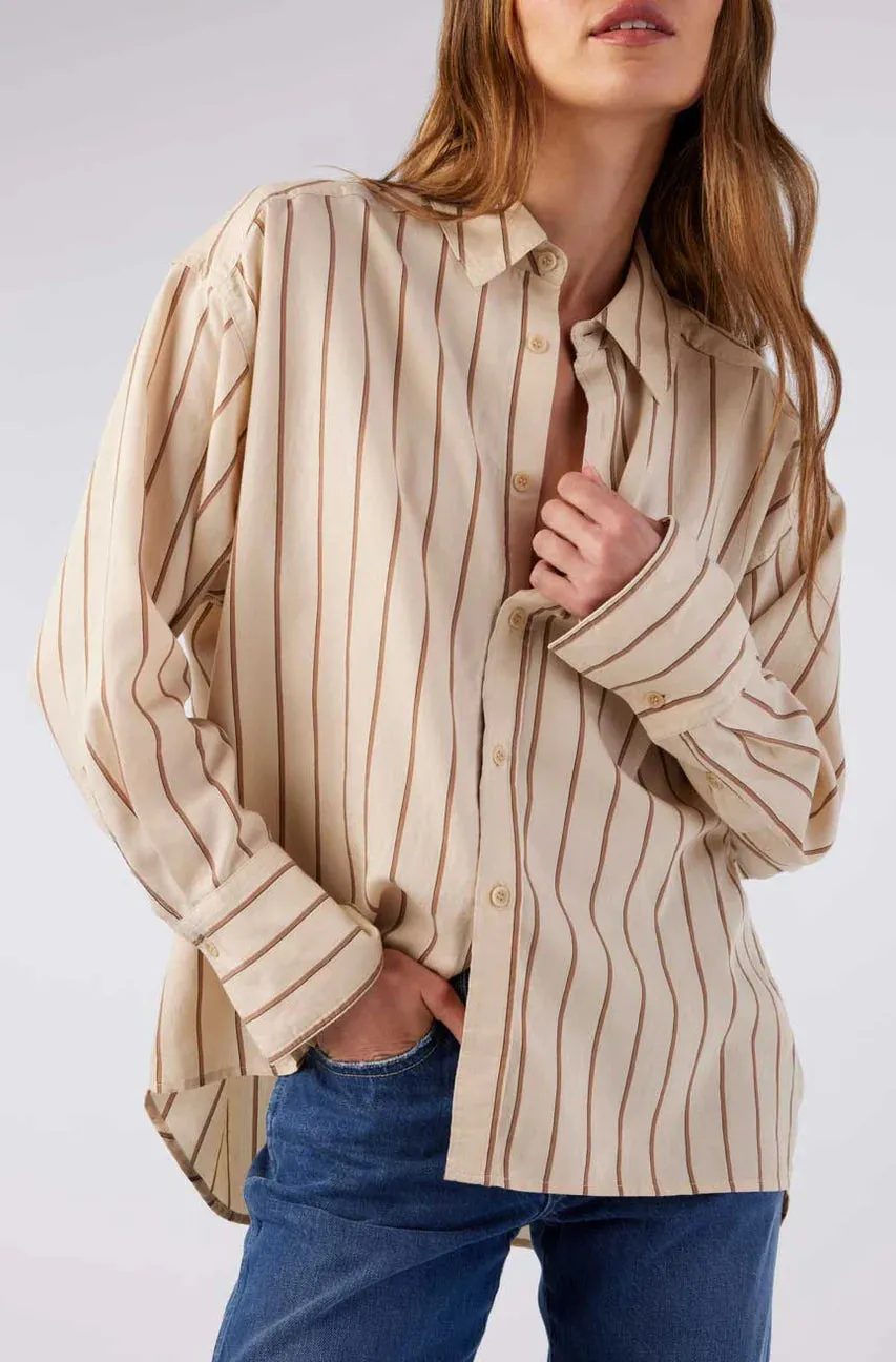 Nina Shirt - Latte Coffee Multi