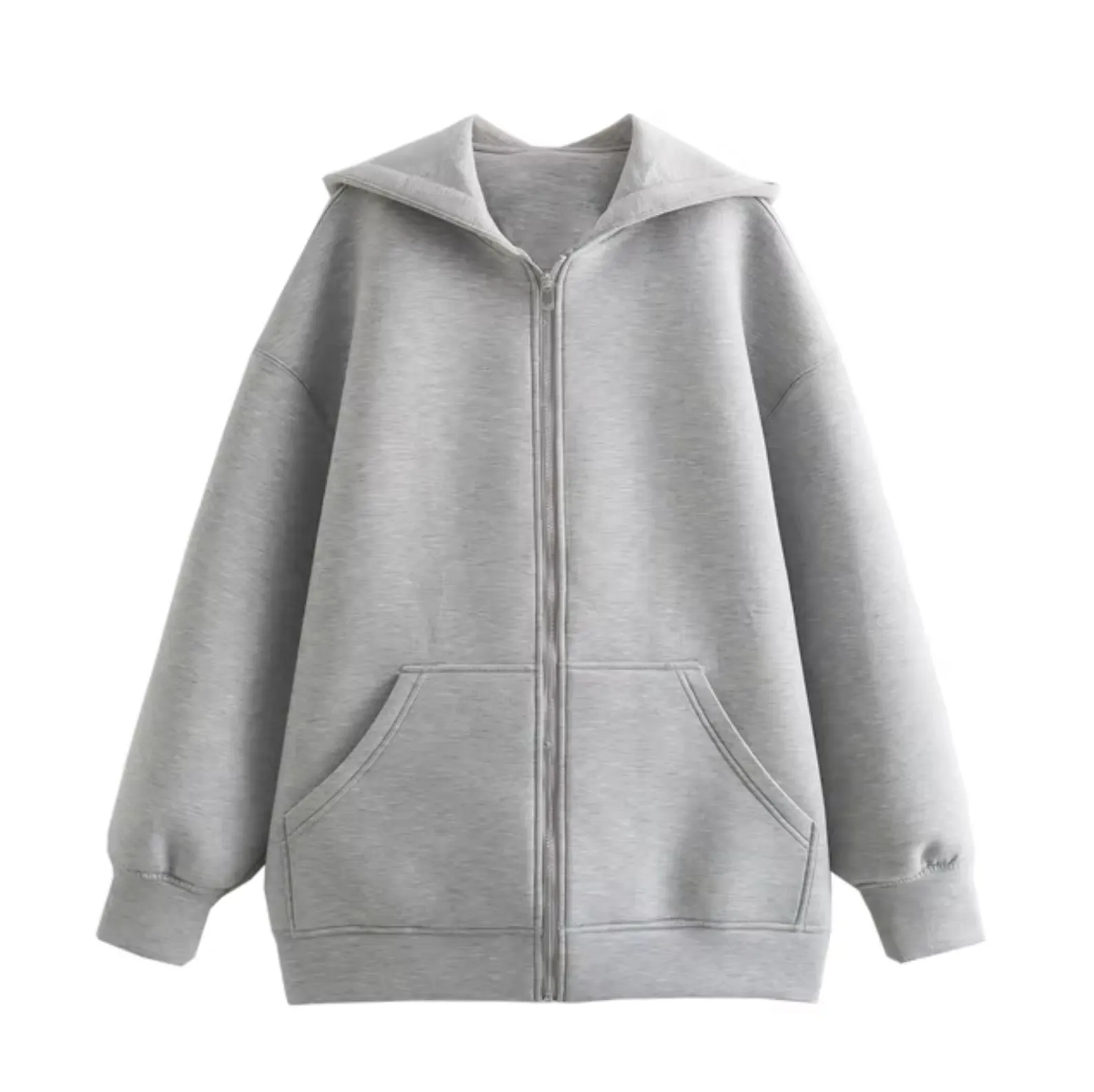 Oversized Hoodie with Zipper