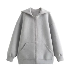 Oversized Hoodie with Zipper