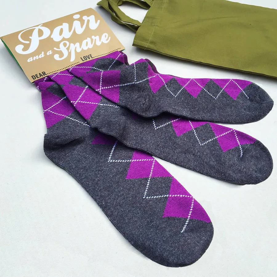 'Pair and a Spare' range of three sock sets