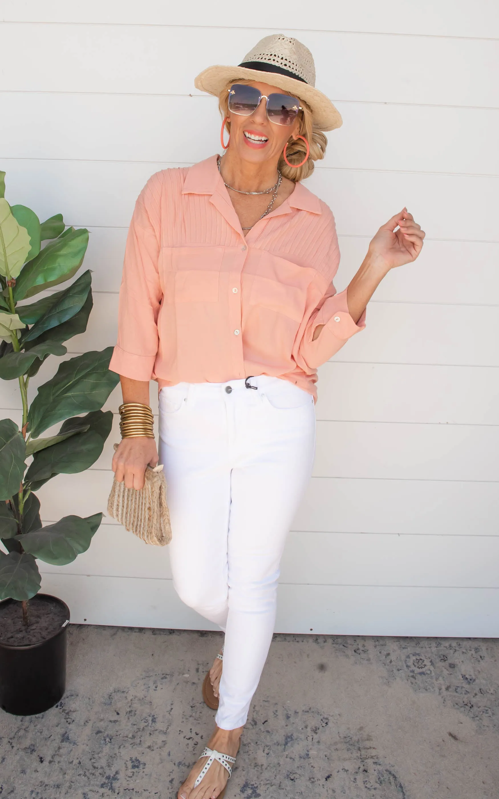 Peach Coral Top | Umgee | FINAL SALE