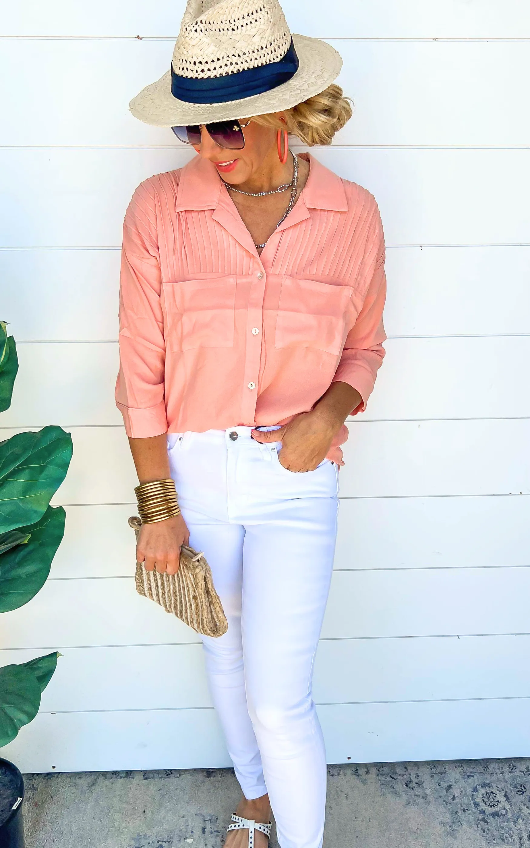 Peach Coral Top | Umgee | FINAL SALE