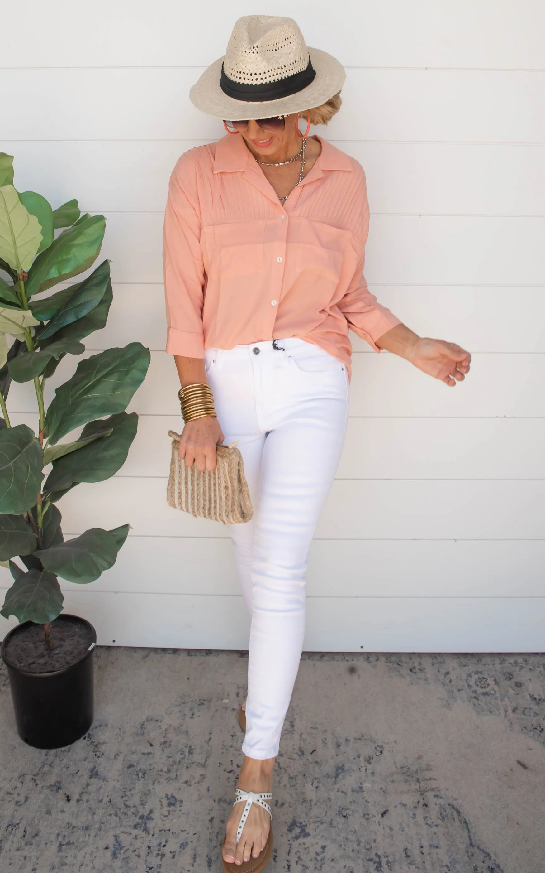 Peach Coral Top | Umgee | FINAL SALE
