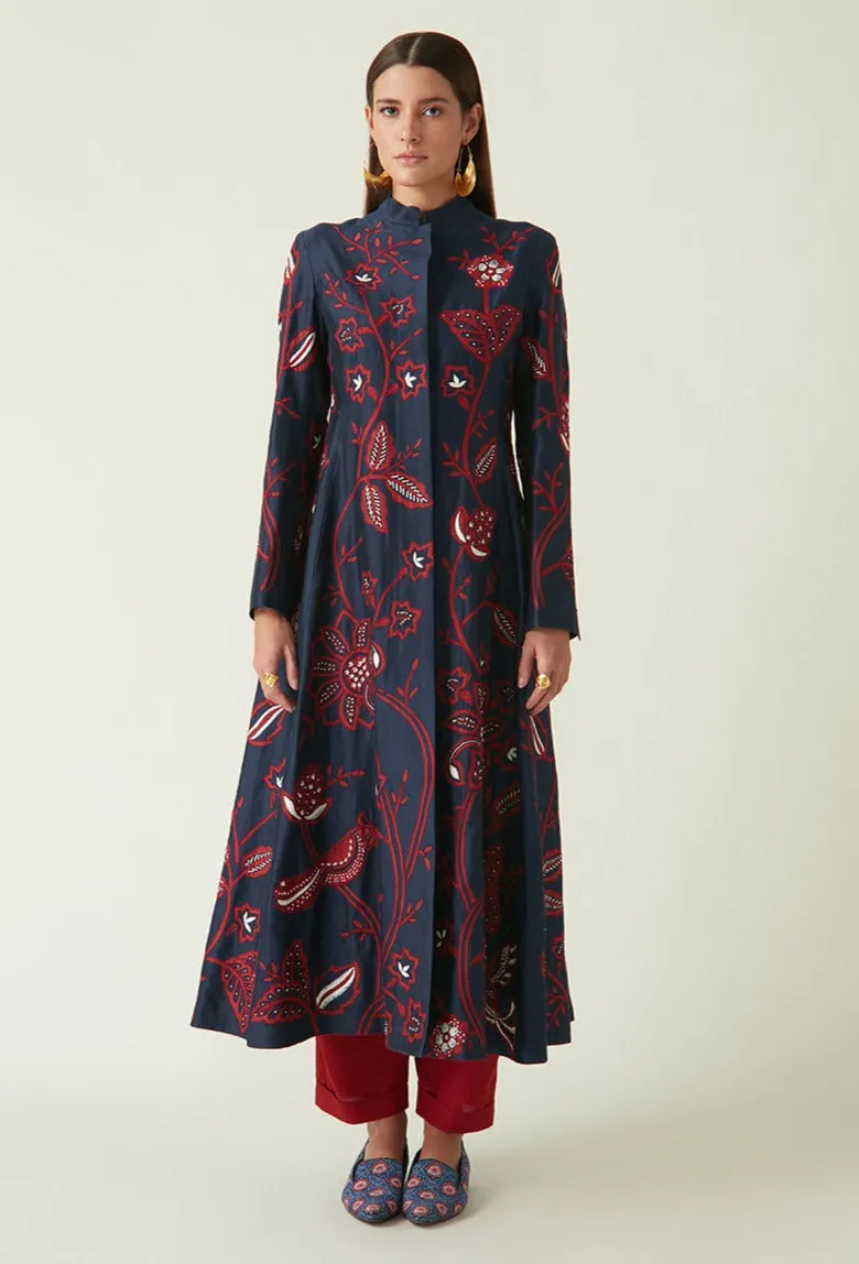 Pejang navy embroidered jacket
