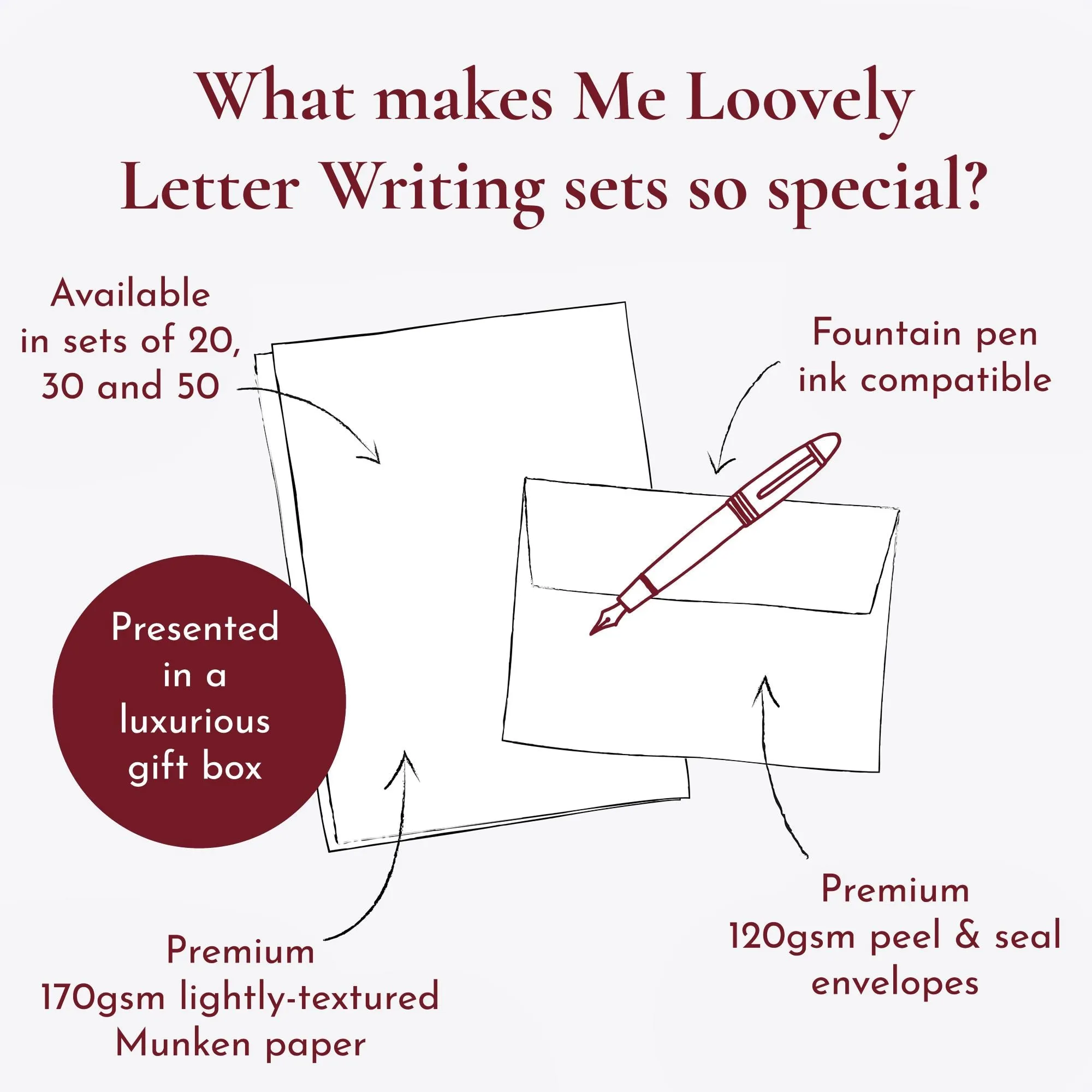 Personalised Letter & Card Writing Stationery Gift Set with Organiser - 'St Andrews''