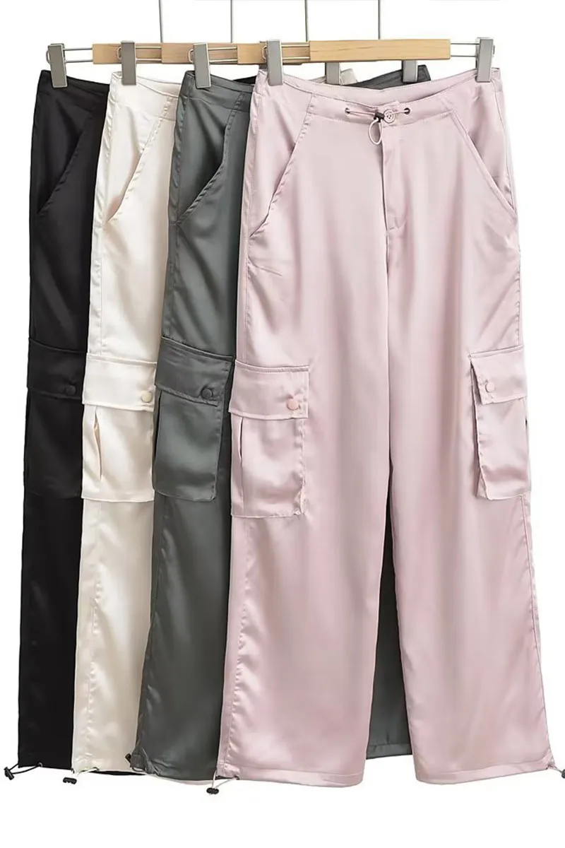 PG0179 Drawstring Cargo Long Pants