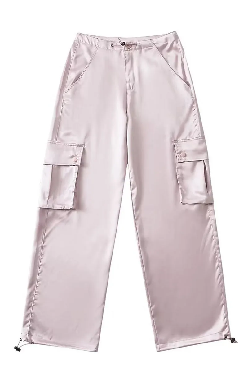 PG0179 Drawstring Cargo Long Pants