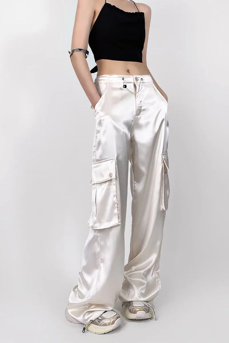 PG0179 Drawstring Cargo Long Pants