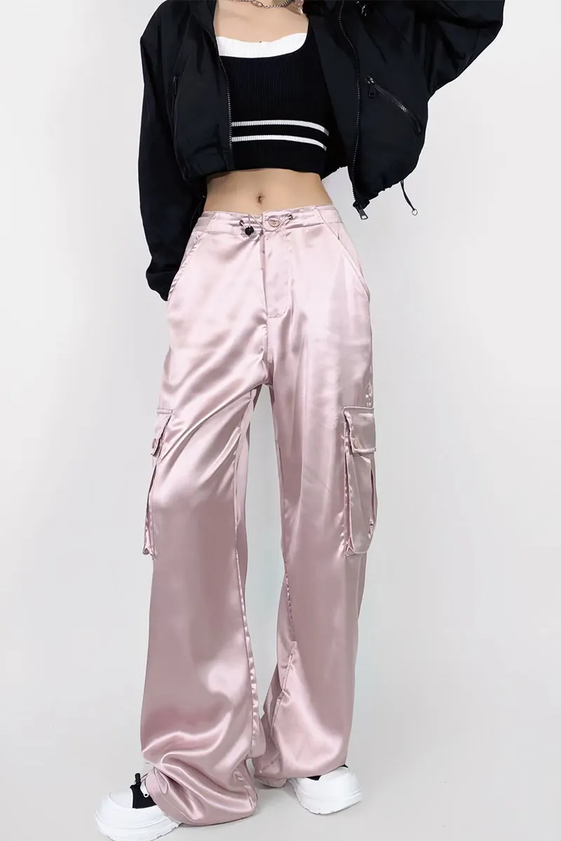 PG0179 Drawstring Cargo Long Pants