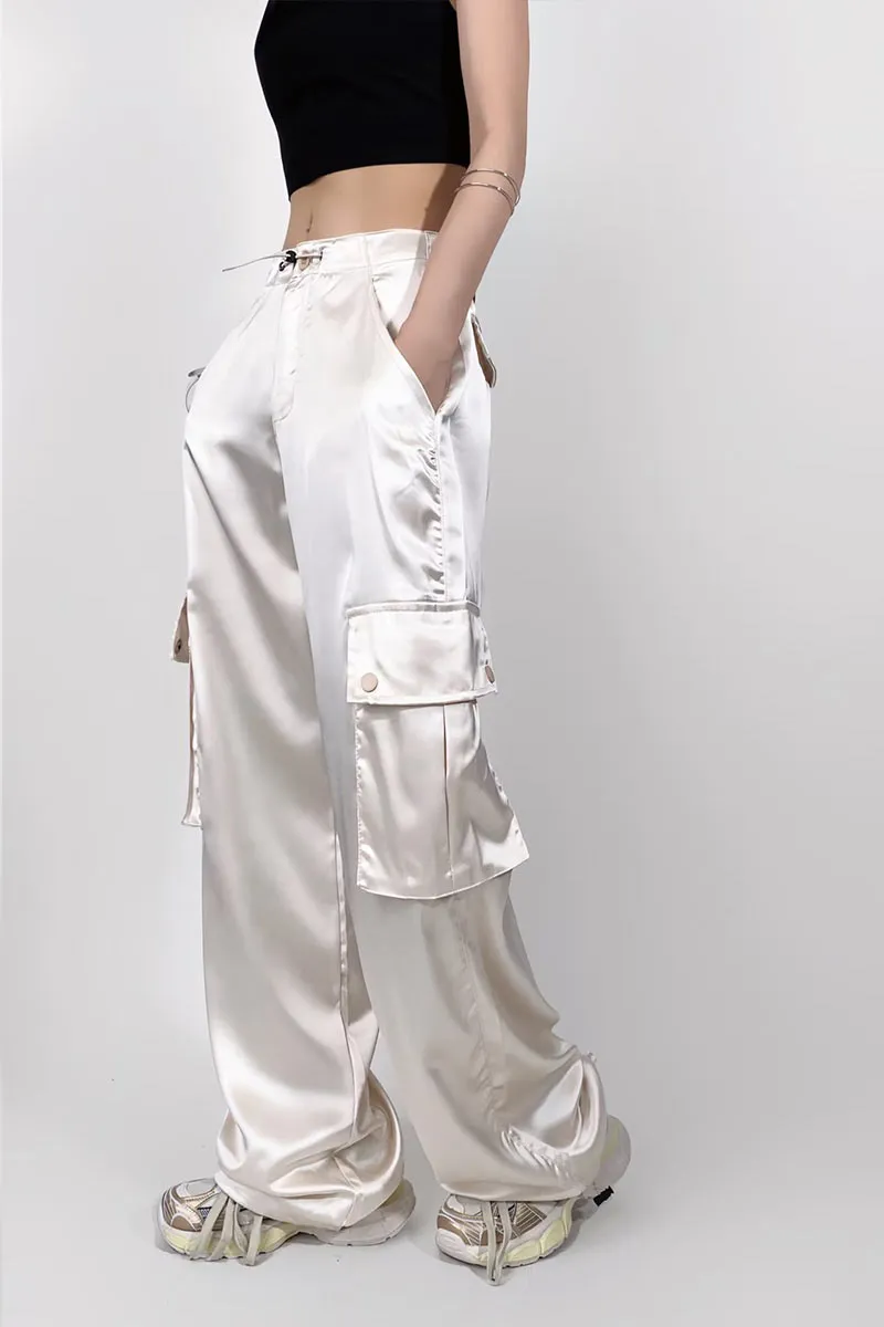 PG0179 Drawstring Cargo Long Pants