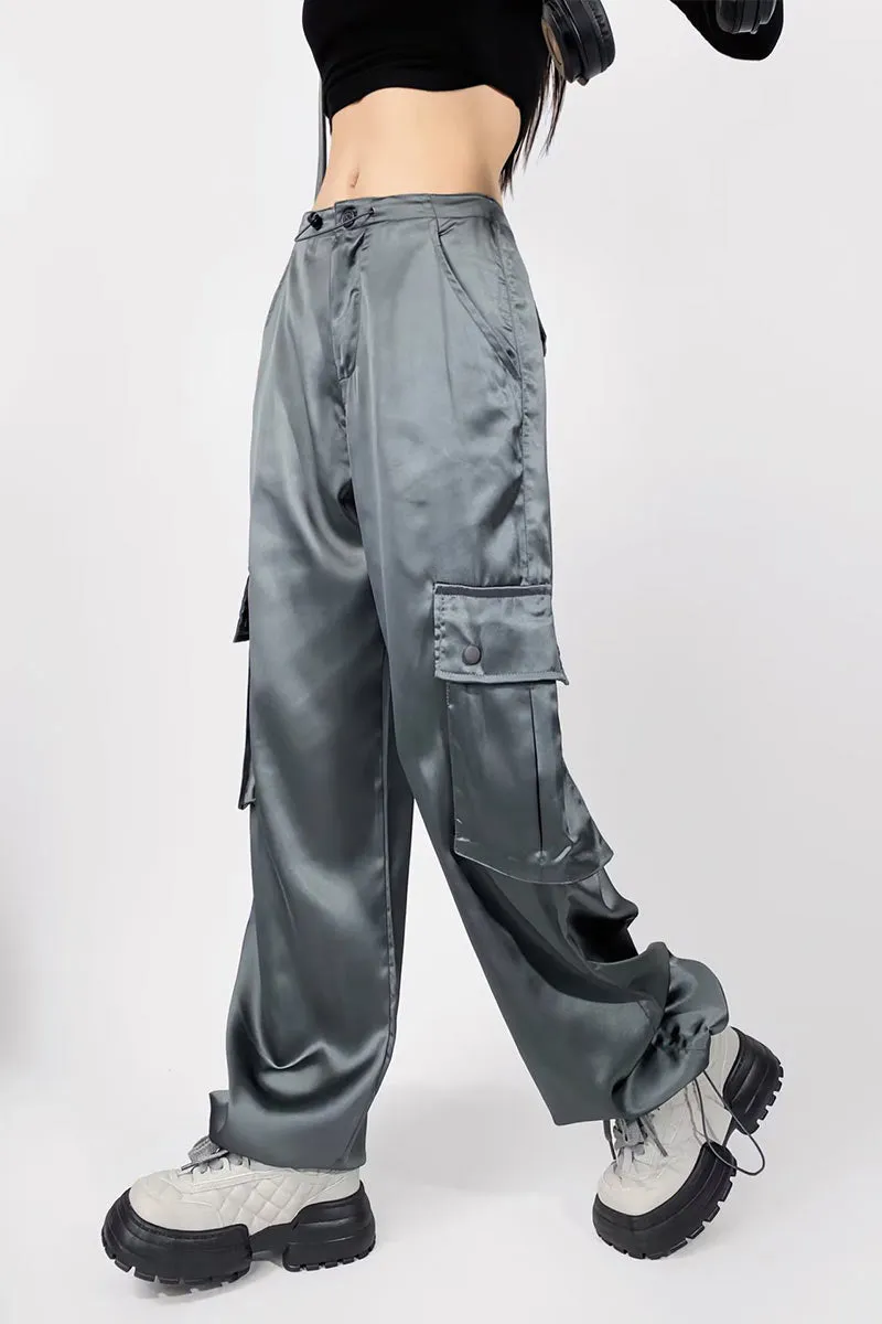 PG0179 Drawstring Cargo Long Pants