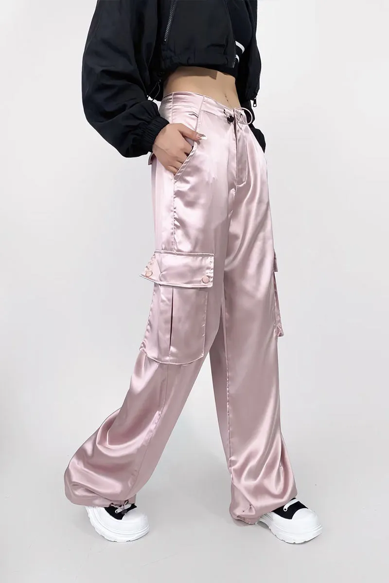 PG0179 Drawstring Cargo Long Pants
