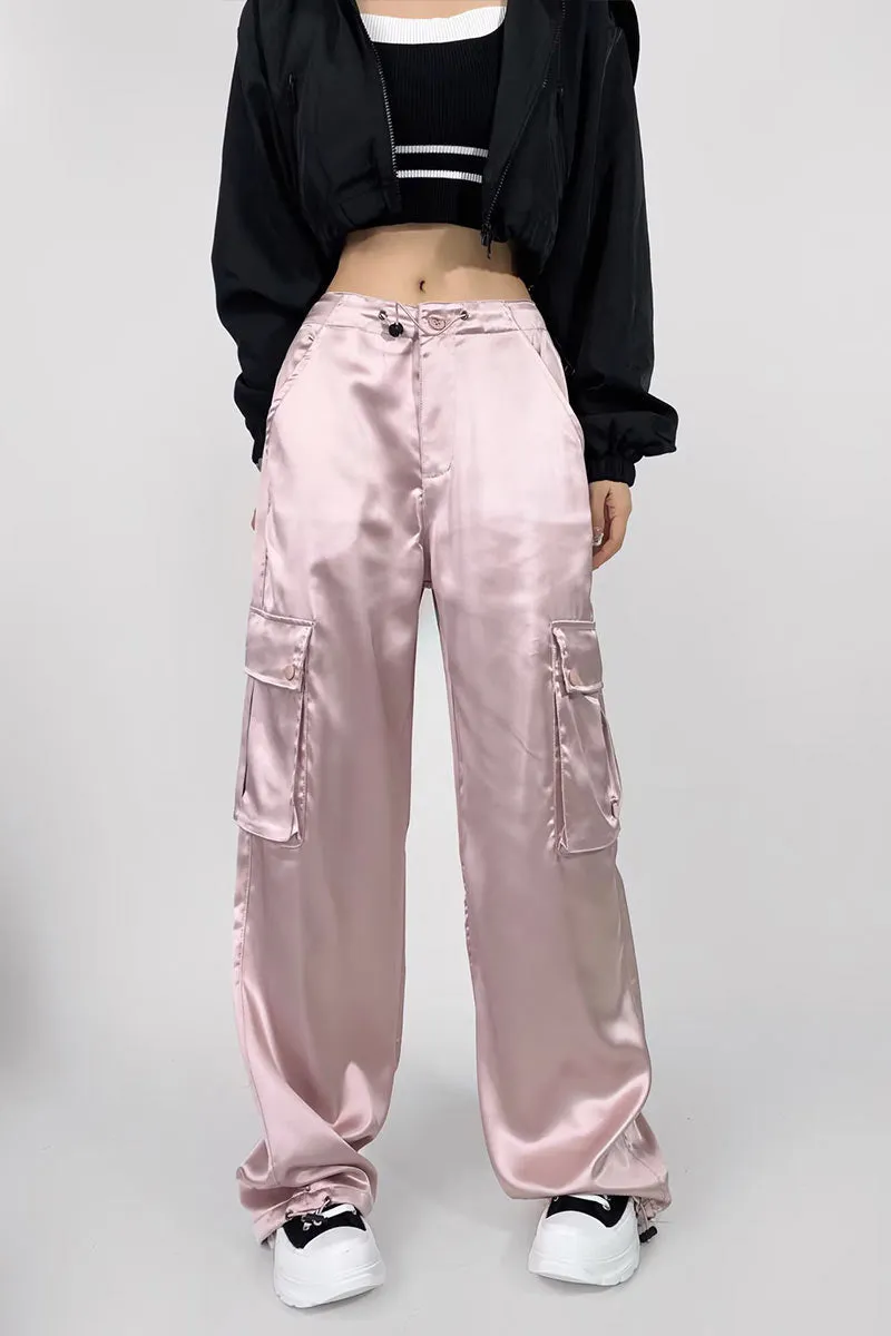 PG0179 Drawstring Cargo Long Pants