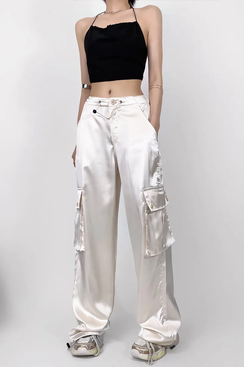 PG0179 Drawstring Cargo Long Pants