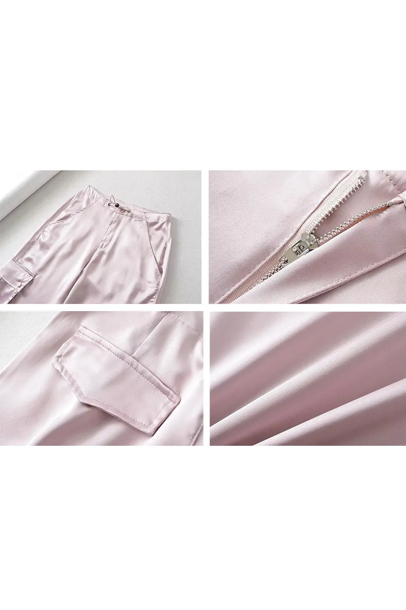 PG0179 Drawstring Cargo Long Pants