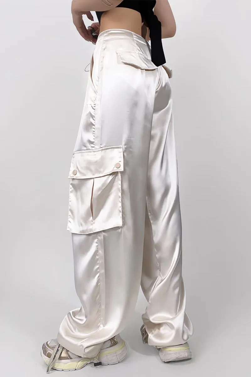 PG0179 Drawstring Cargo Long Pants