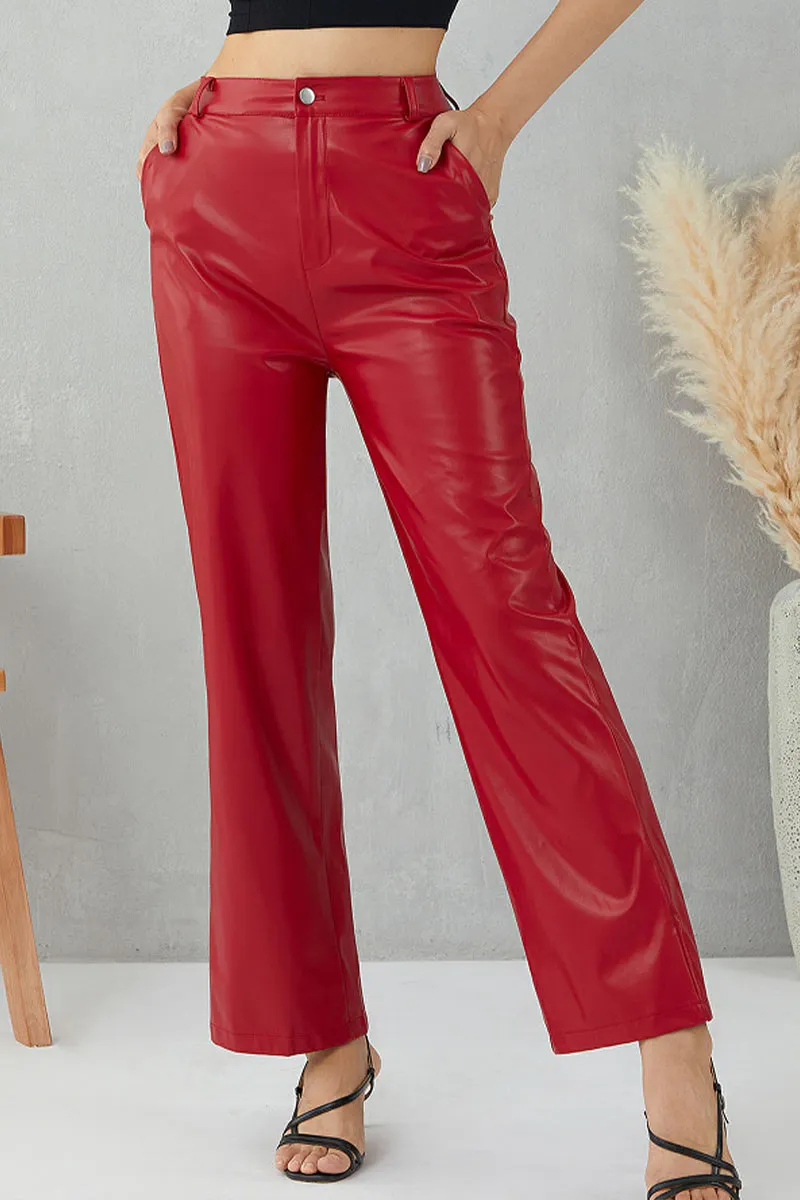 PH848 Vegan Leather Long Pants