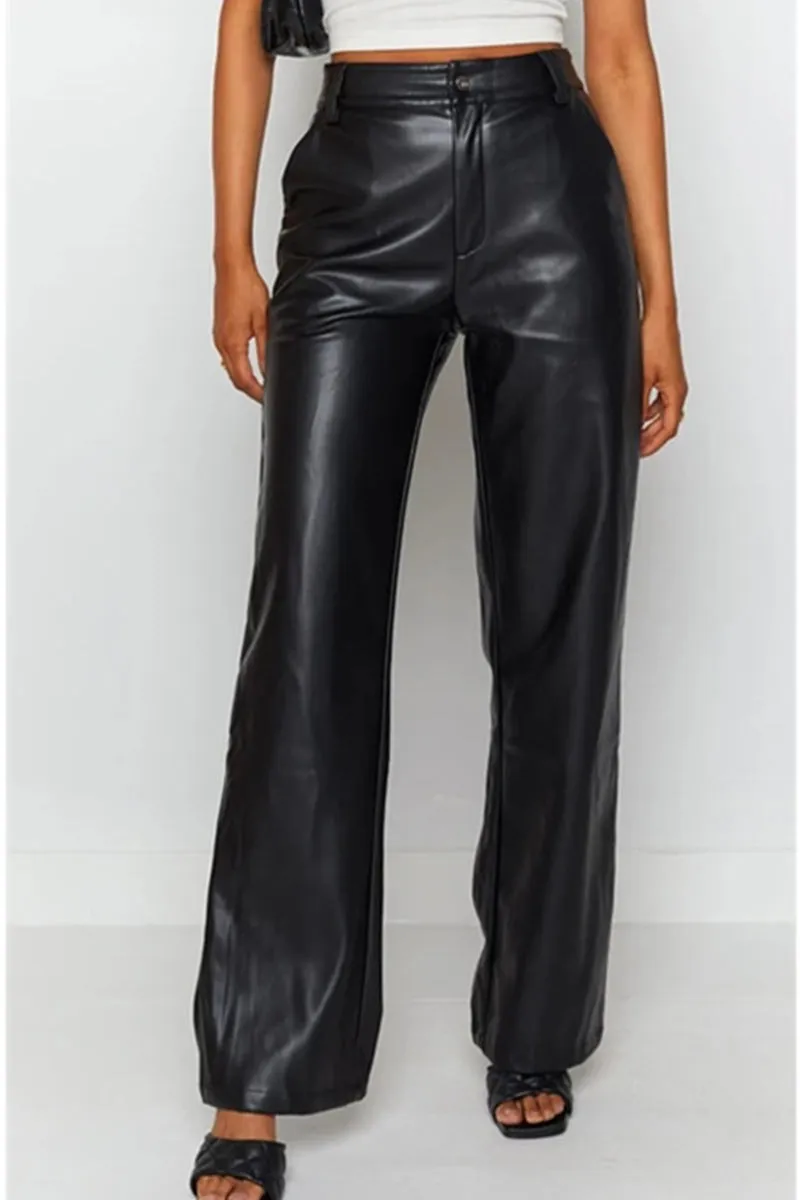 PH848 Vegan Leather Long Pants