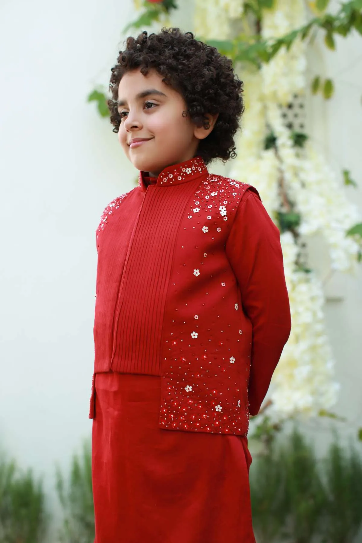 Pintuck Floral Jacket