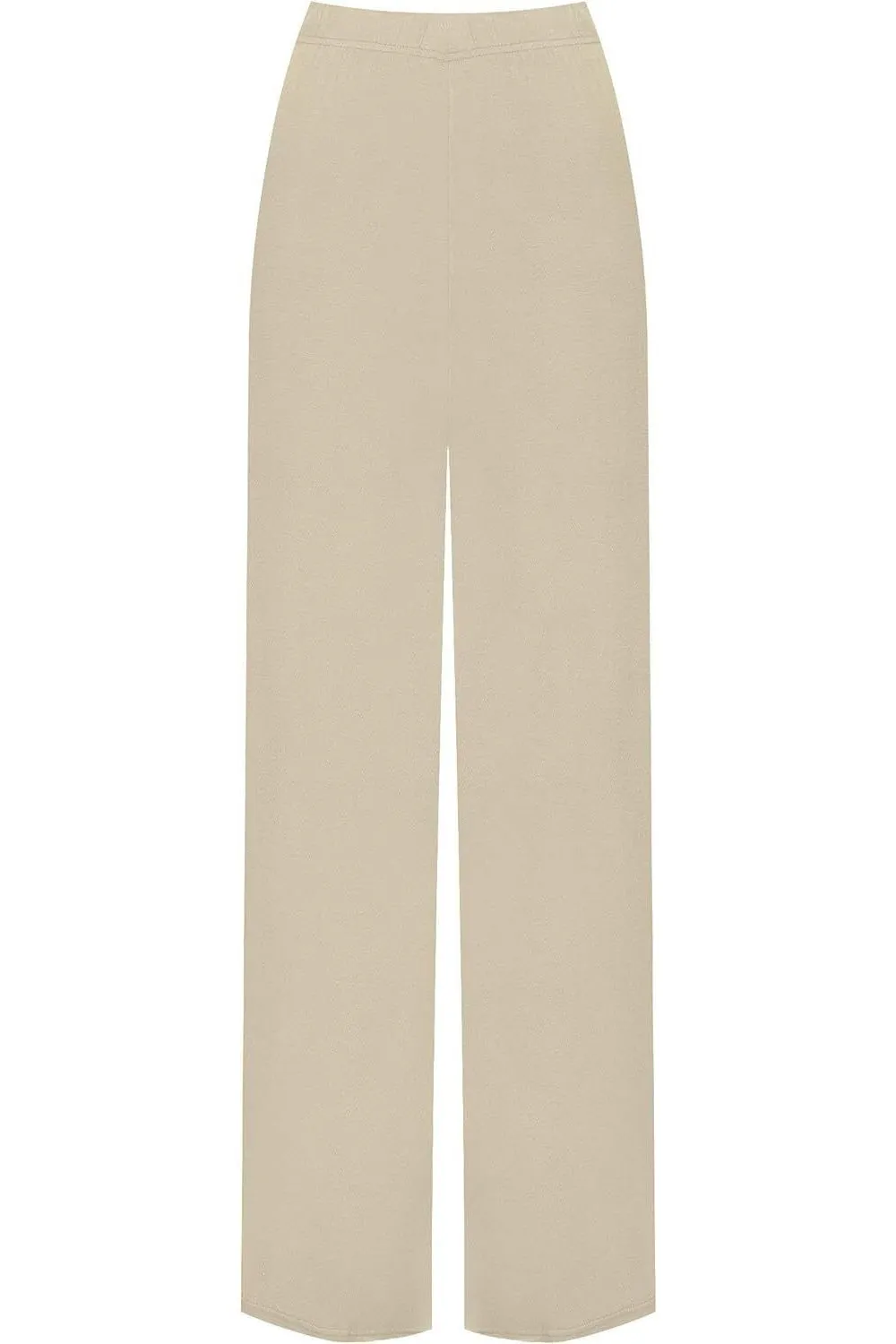 Plus Size Wide Leg Flared Plain Palazzo Trouser