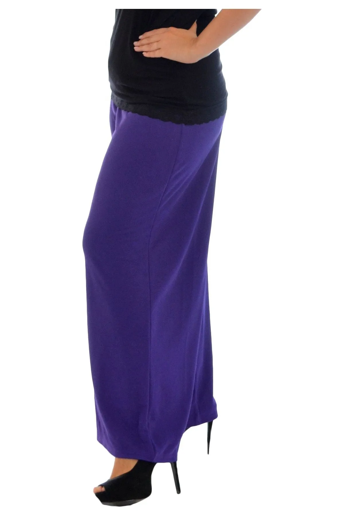 Plus Size Wide Leg Flared Plain Palazzo Trouser