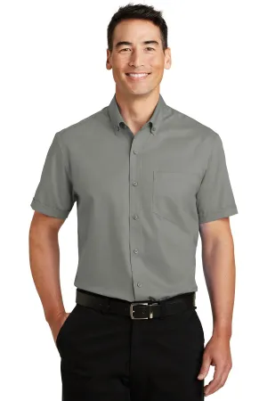Port Authority Short Sleeve SuperPro Twill Shirt. S664 Monument Grey