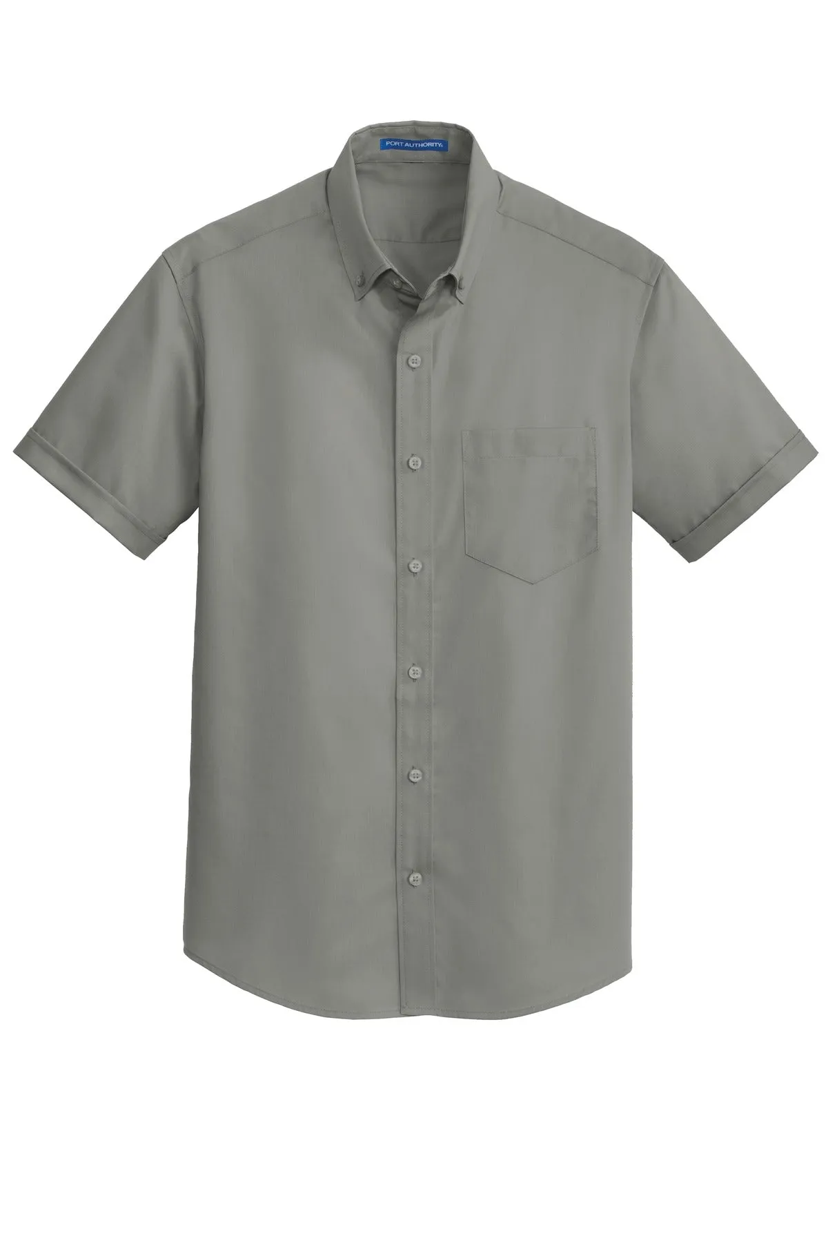 Port Authority Short Sleeve SuperPro Twill Shirt. S664 Monument Grey