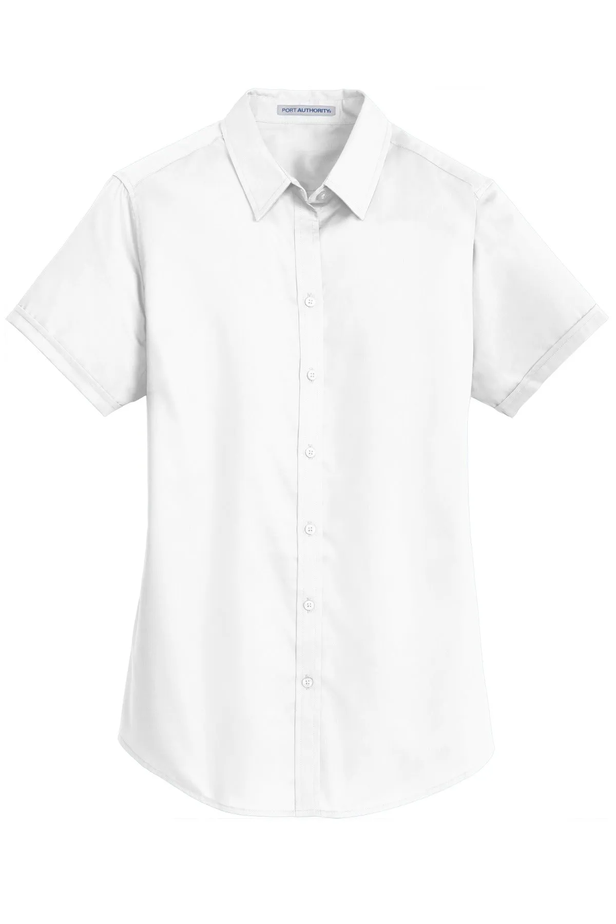 Port Authority Women's Short Sleeve SuperPro Twill Shirt. L664 White
