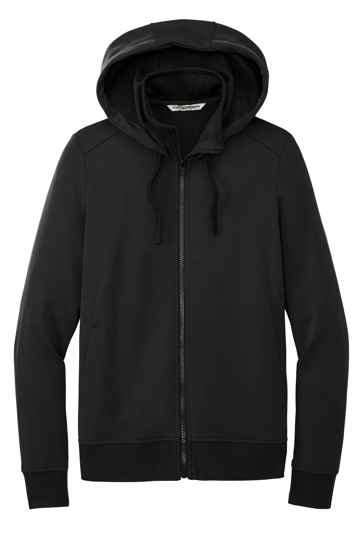Port Authority Women's Smooth Fleece Hooded Jacket L814 Deep Black