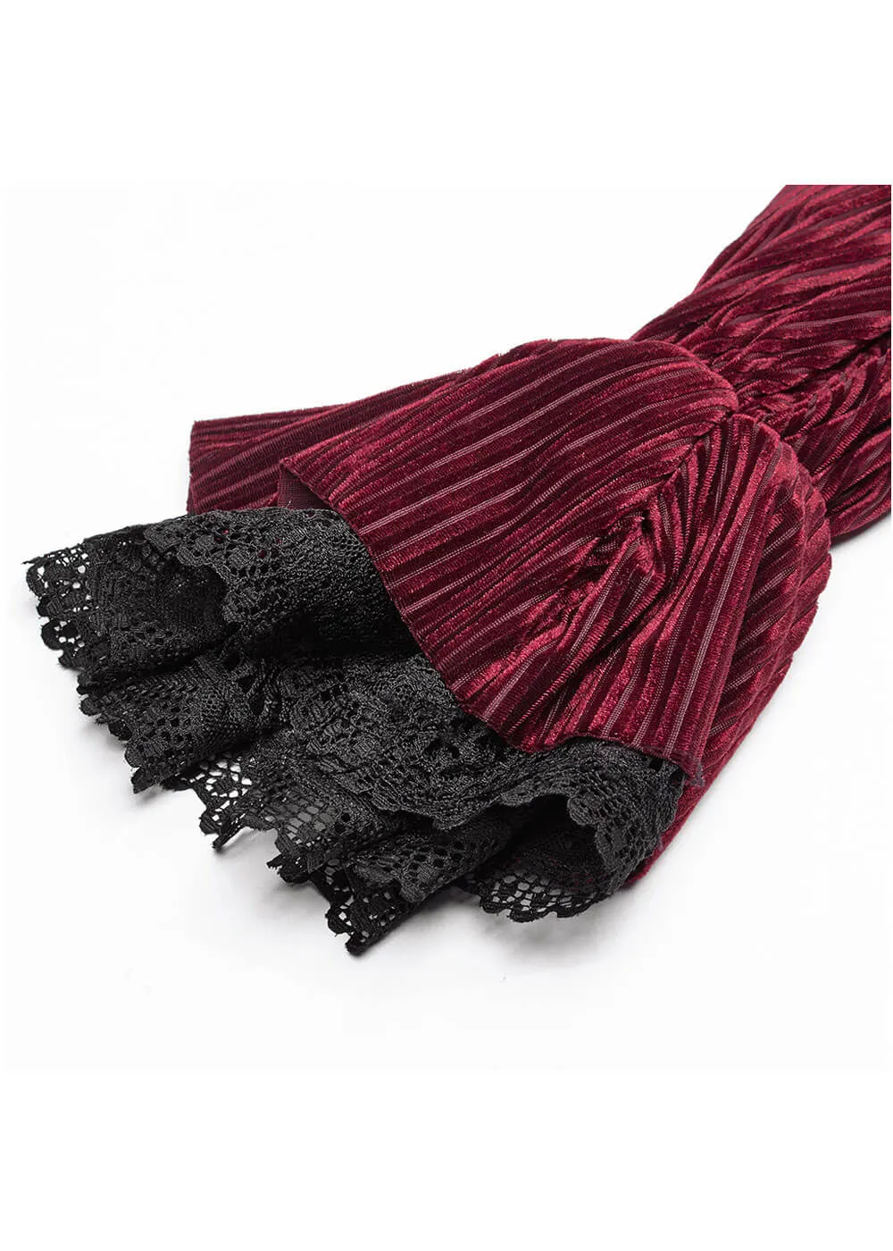 Punk Rave The Manor Velvet Blouse Rood