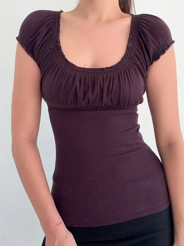 Purple vintage short sleeve shirt