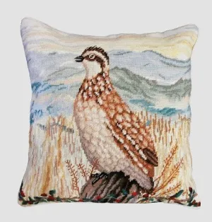 Quail on Fence Decorative Pillow