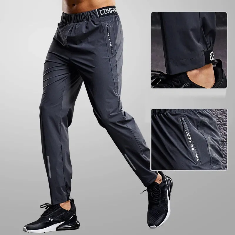 Quick-Drying Sport Pants Men - Running Pants with Zipper Pockets, Training Joggings Sports Trousers, Fitness Casual Sweatpants