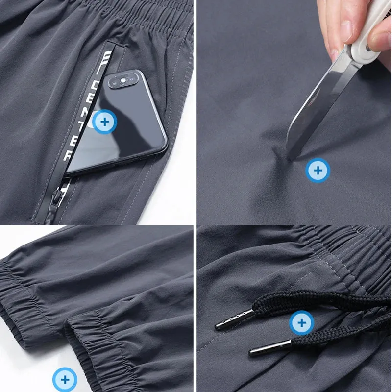 Quick-Drying Sport Pants Men - Running Pants with Zipper Pockets, Training Joggings Sports Trousers, Fitness Casual Sweatpants