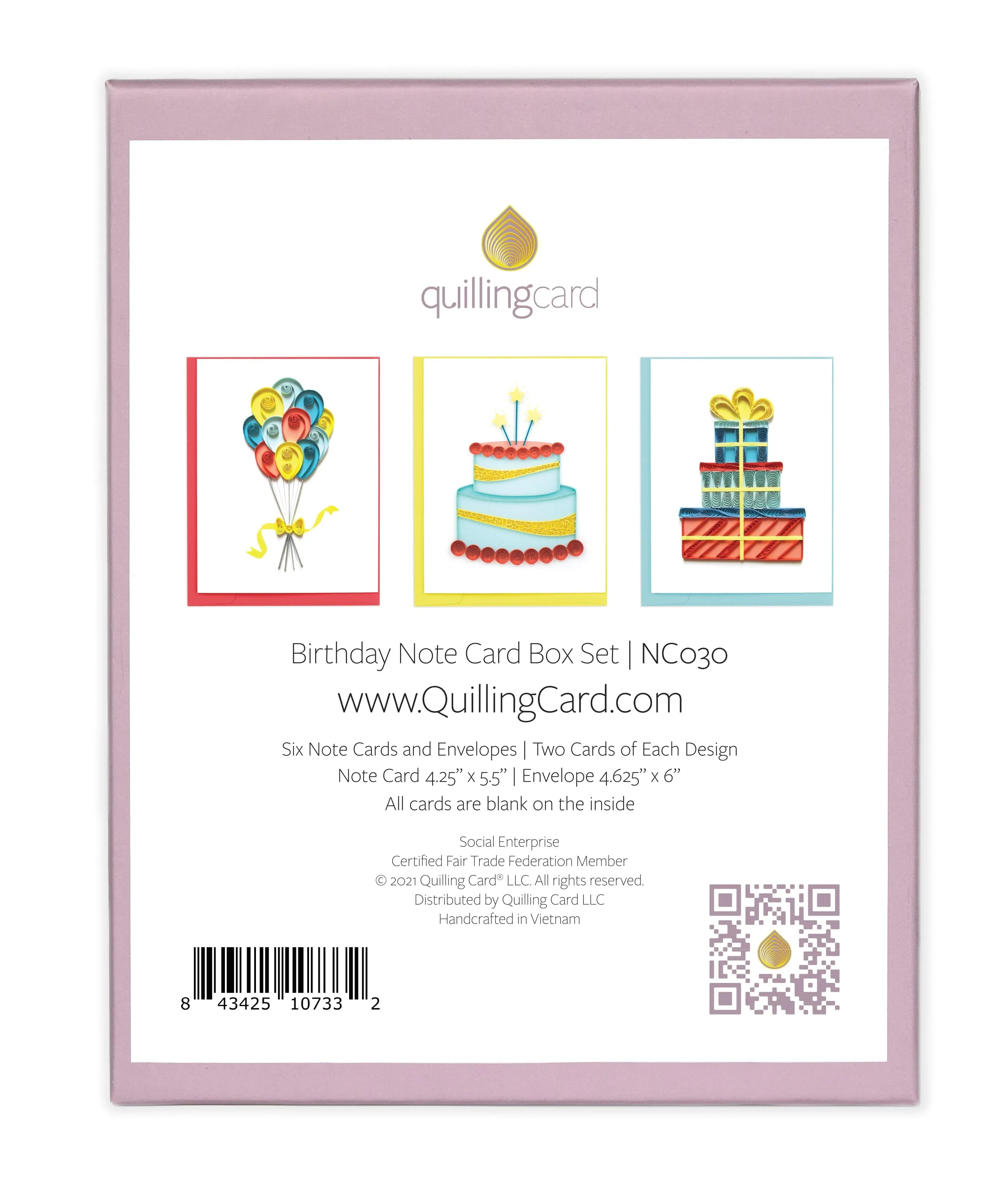 Quilled Birthday Note Card Box Set