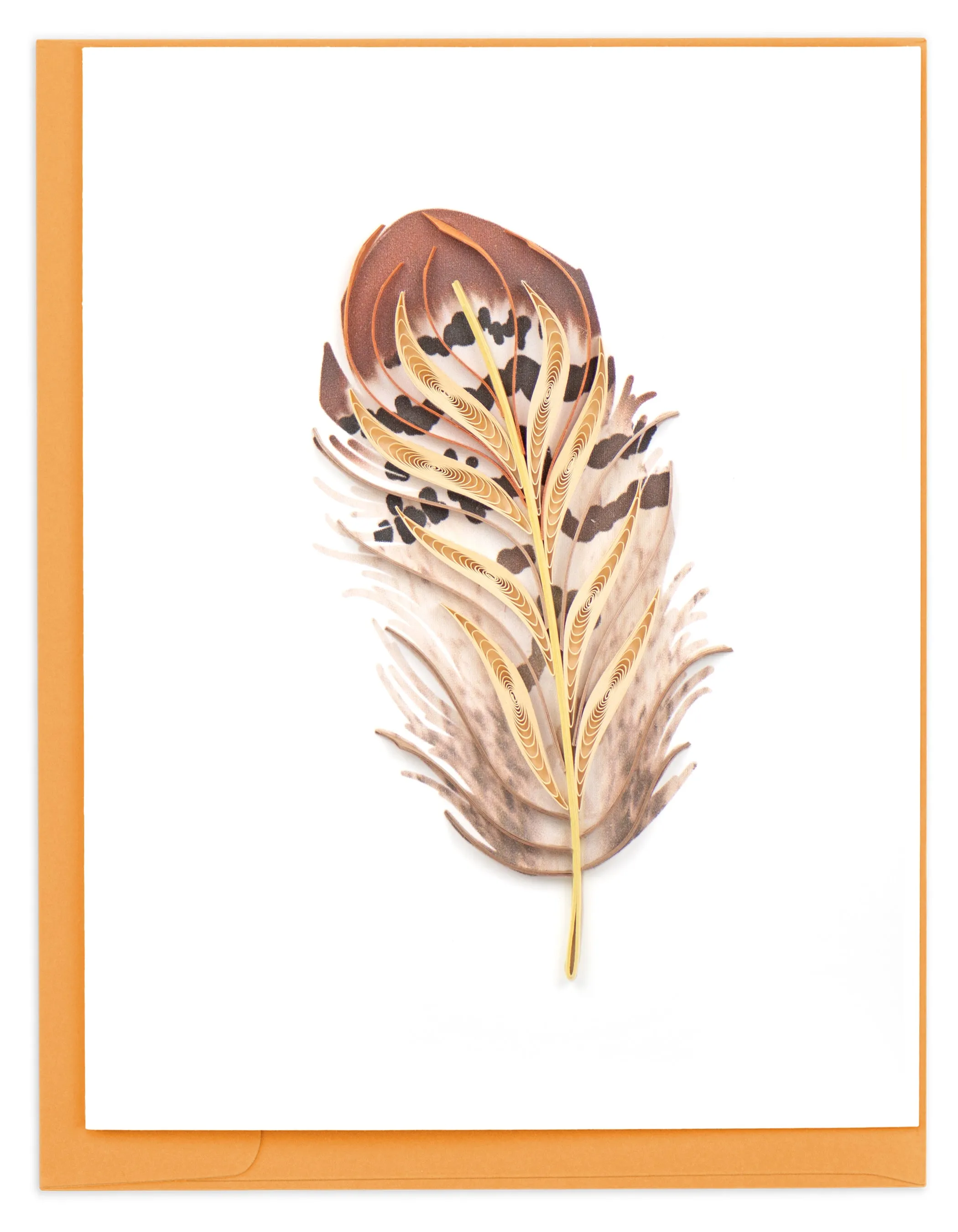 Quilled Feather Note Card Box Set