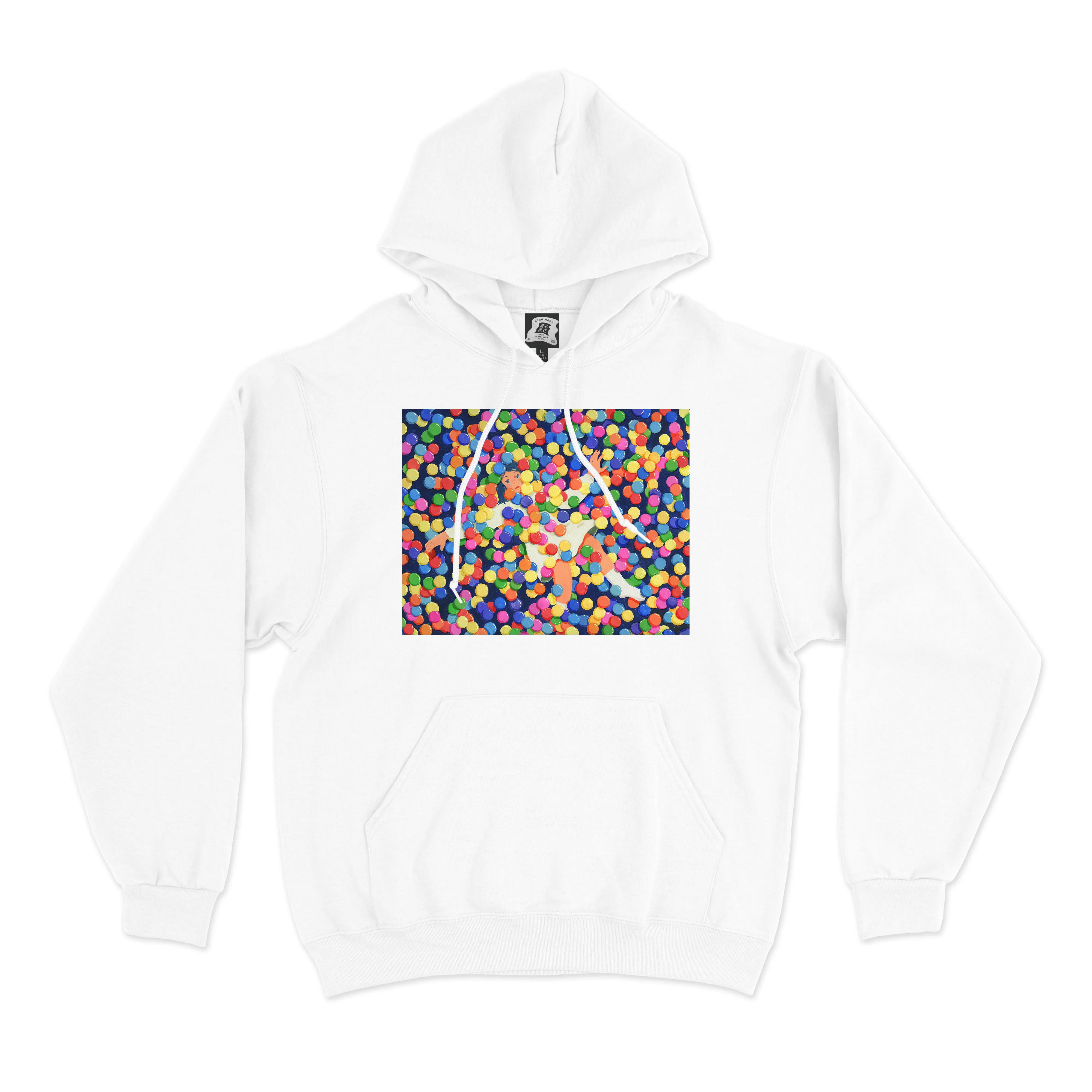 "Ballpit" Basic Hoodie Black/White