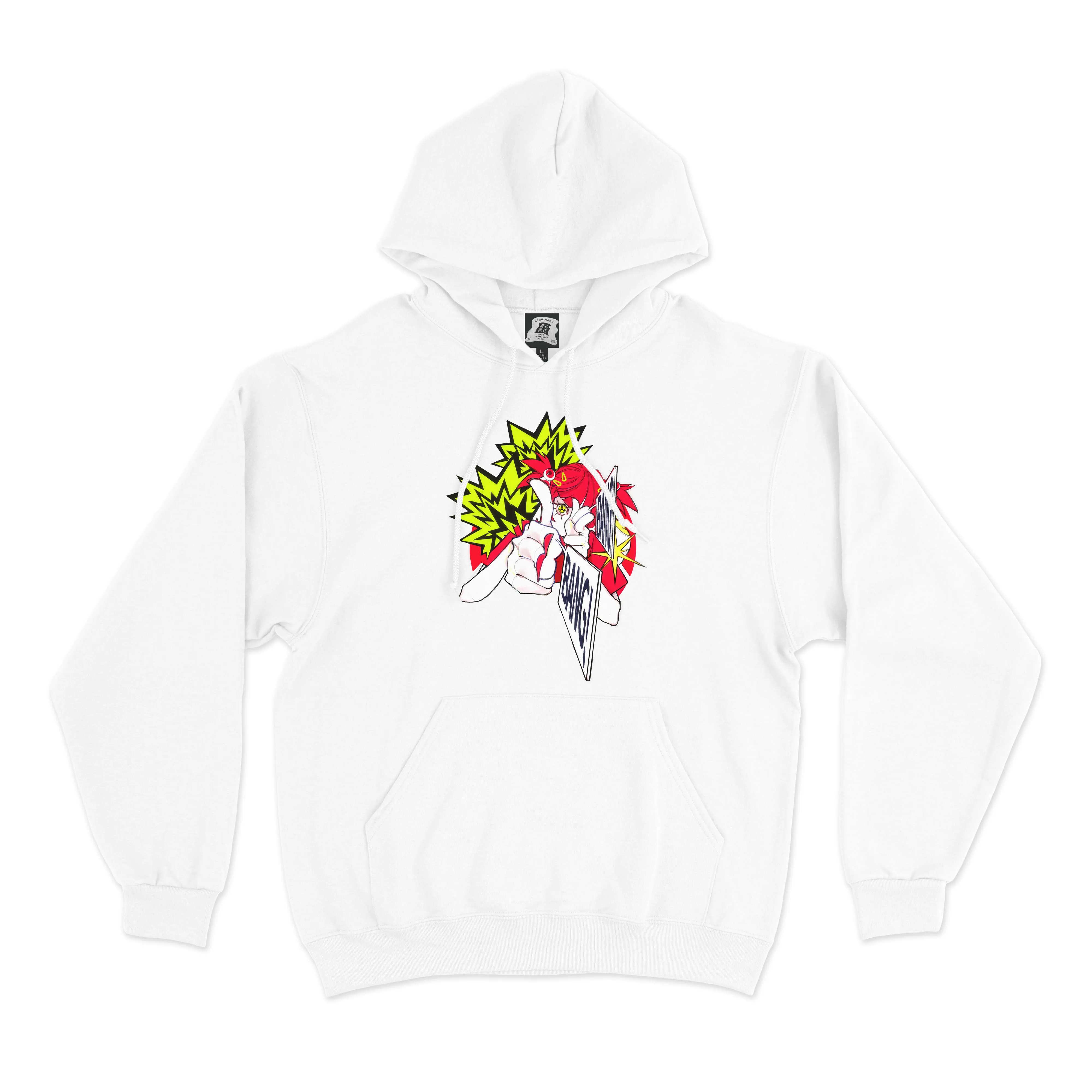 "Bang Bang" Basic Hoodie White