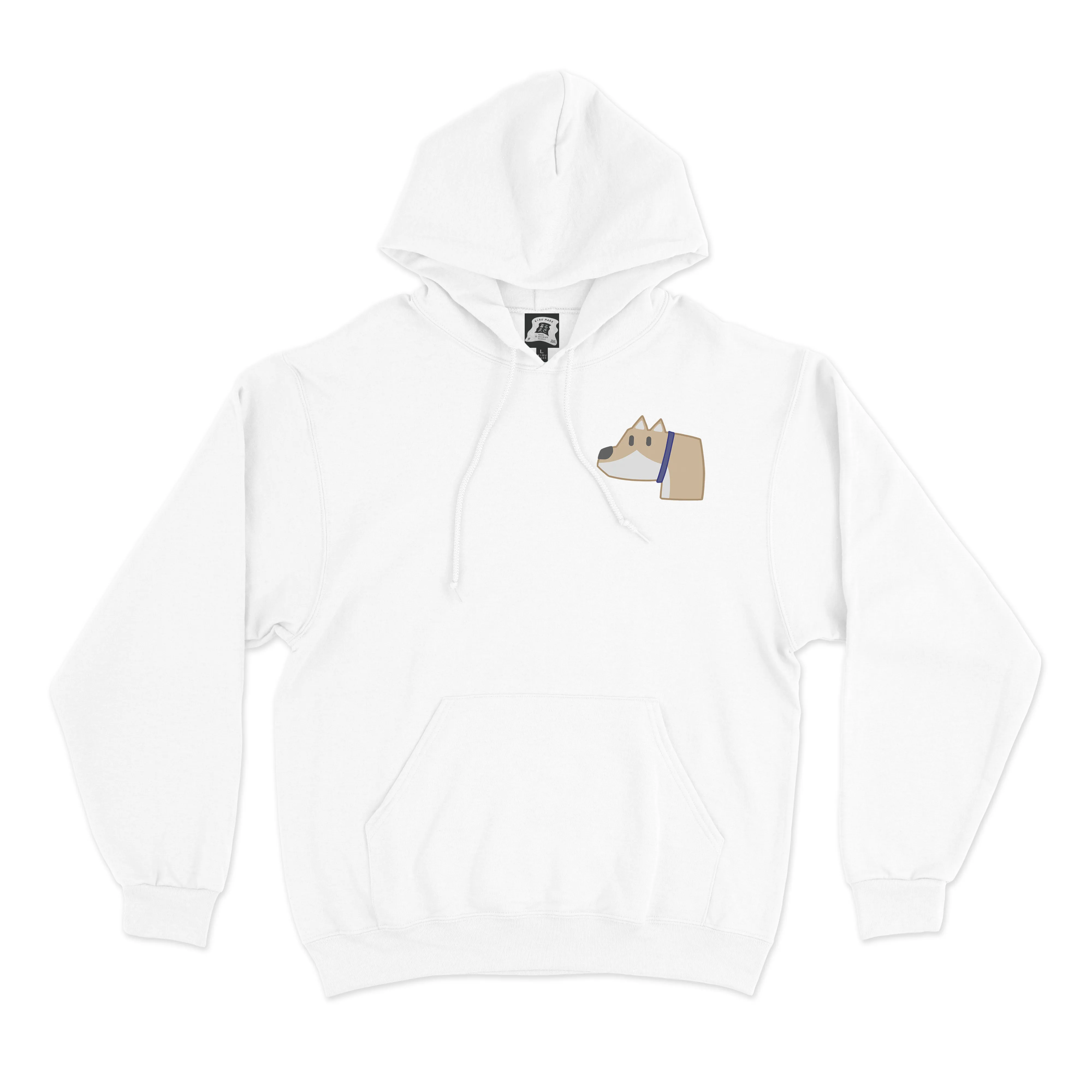 "Basket" Basic Hoodie White/Black
