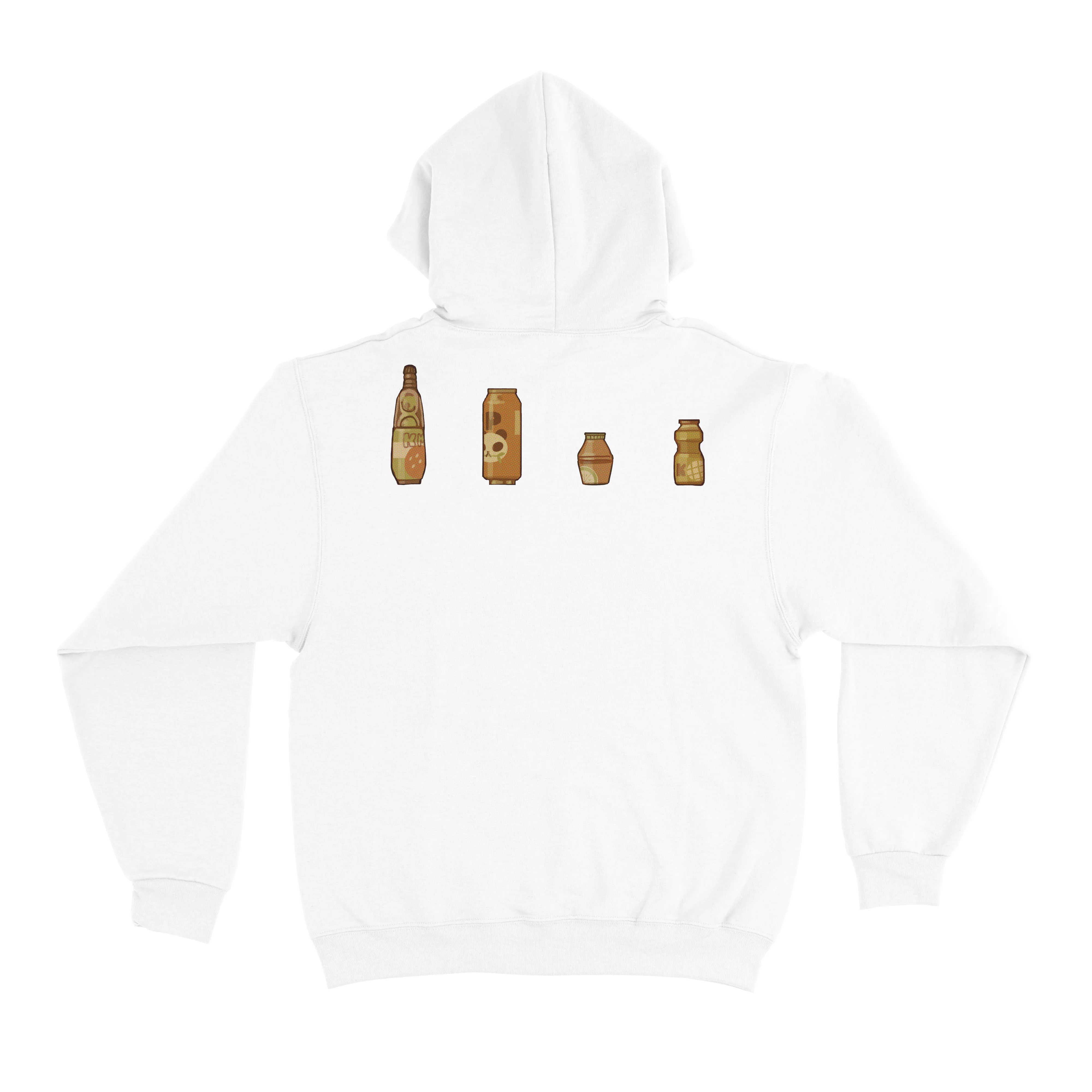 "Citrus Wolf" Basic Hoodie Black/White