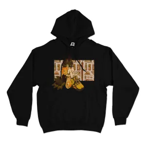 "Citrus Wolf" Basic Hoodie Black/White