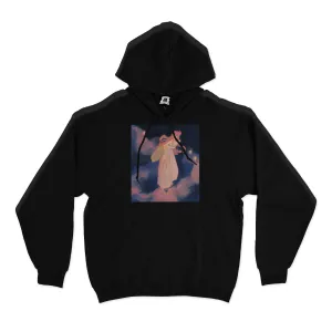 "Cloudy Dreamland" Basic Hoodie Black