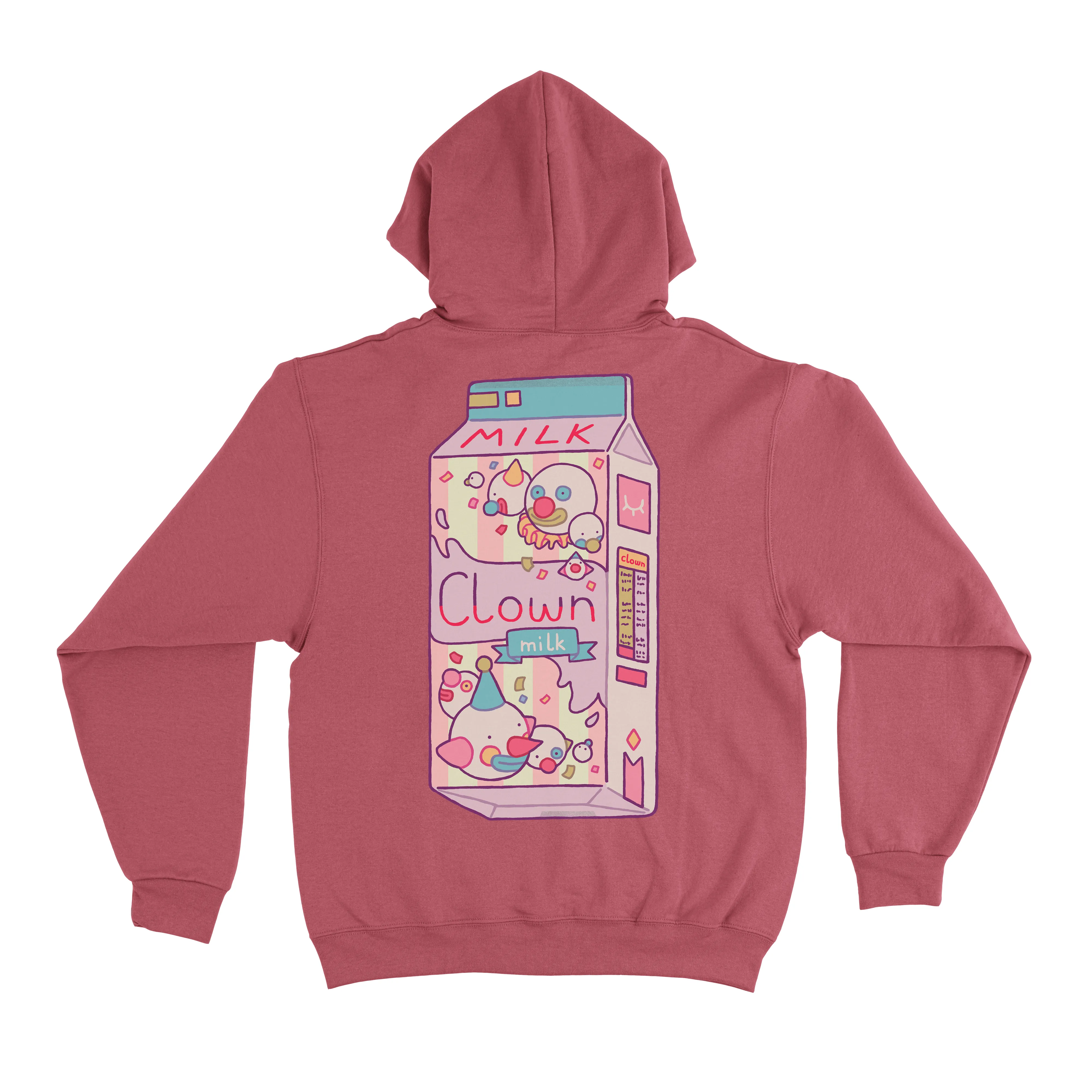 "Clown Milk" Basic Hoodie White/Pink
