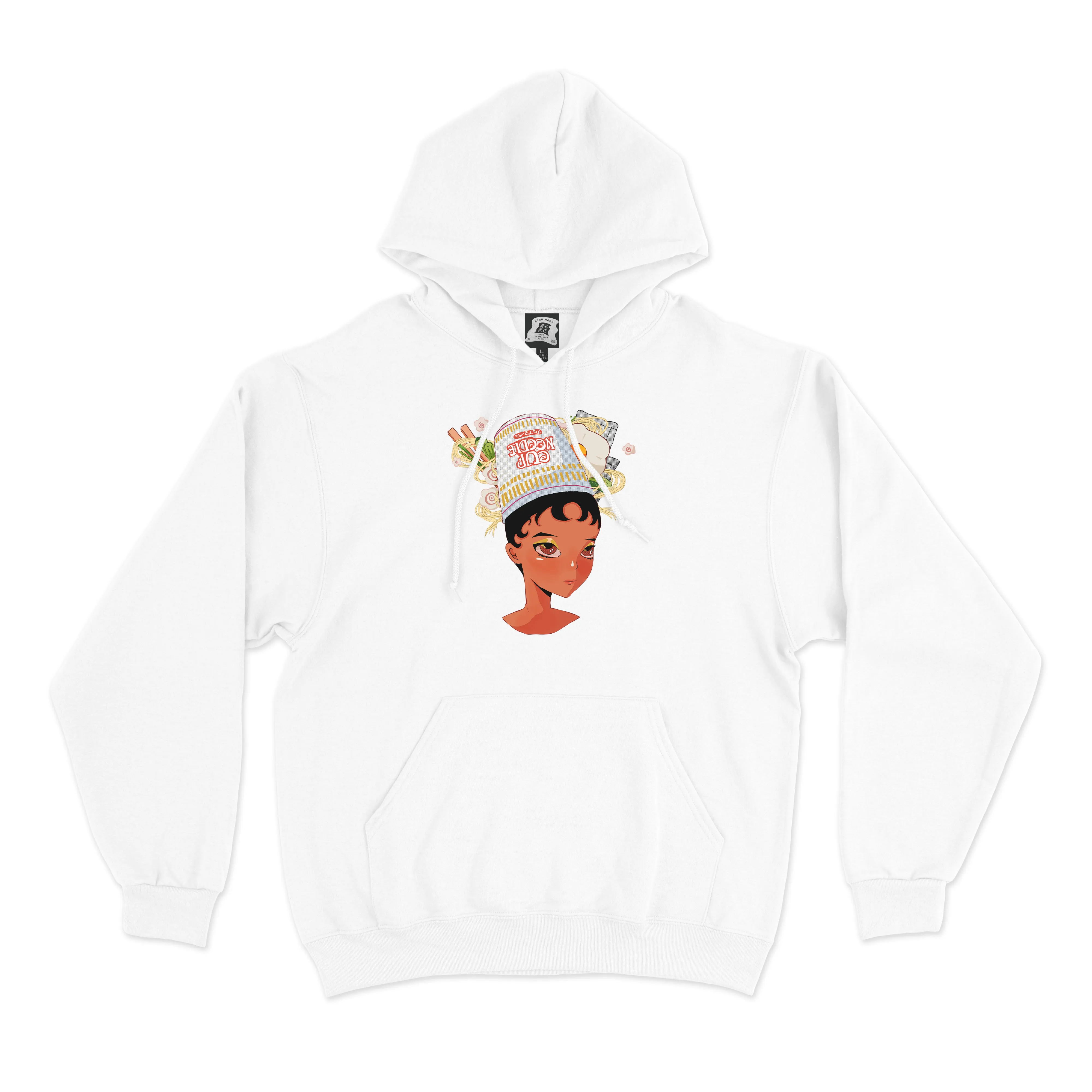 "Cup Noodles" Basic Hoodie White