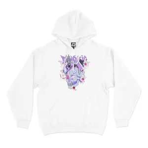 "Demonic" Basic Hoodie Black/White