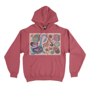 "Diary" Basic Hoodie Pink