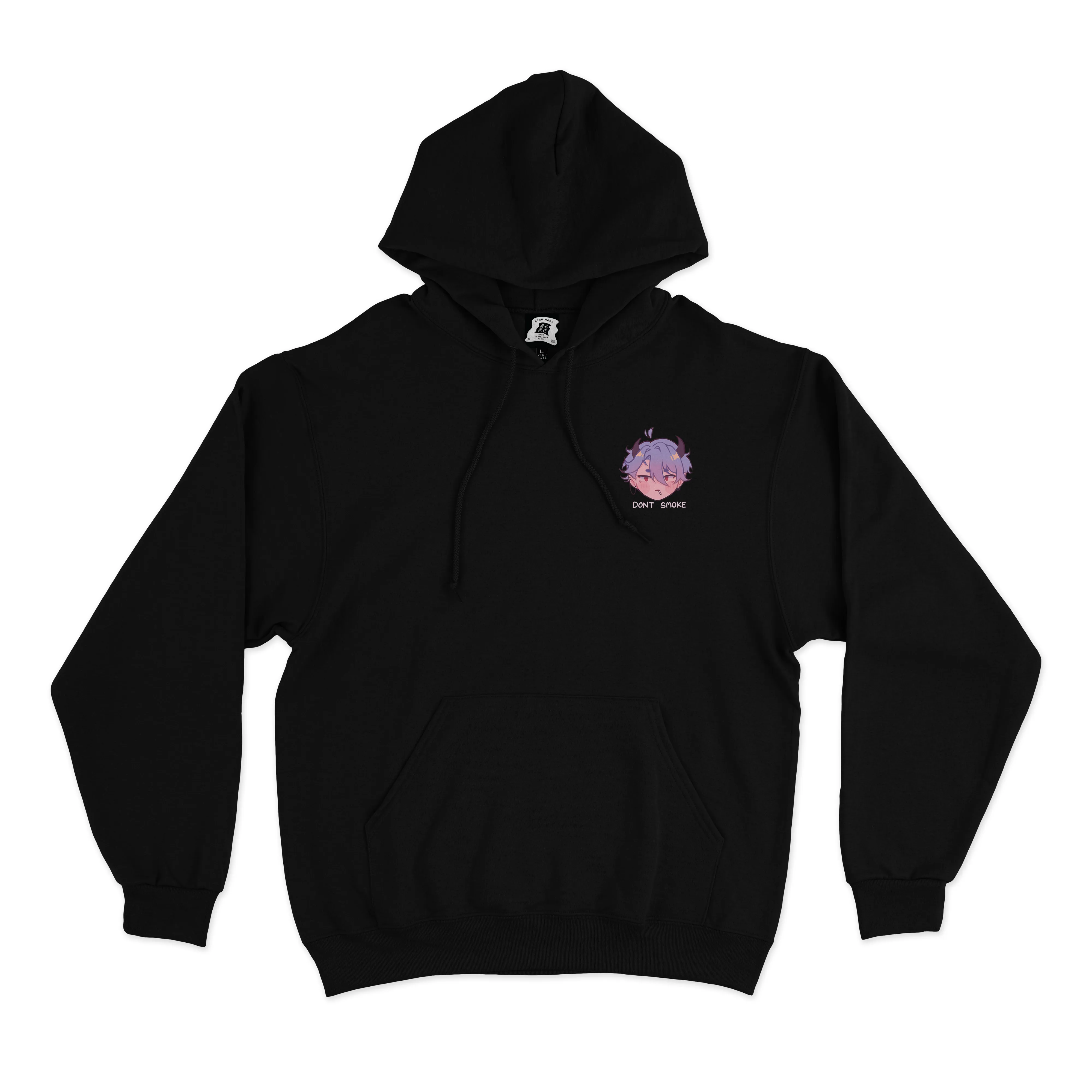 "Don't Smoke" Basic Hoodie White/Black