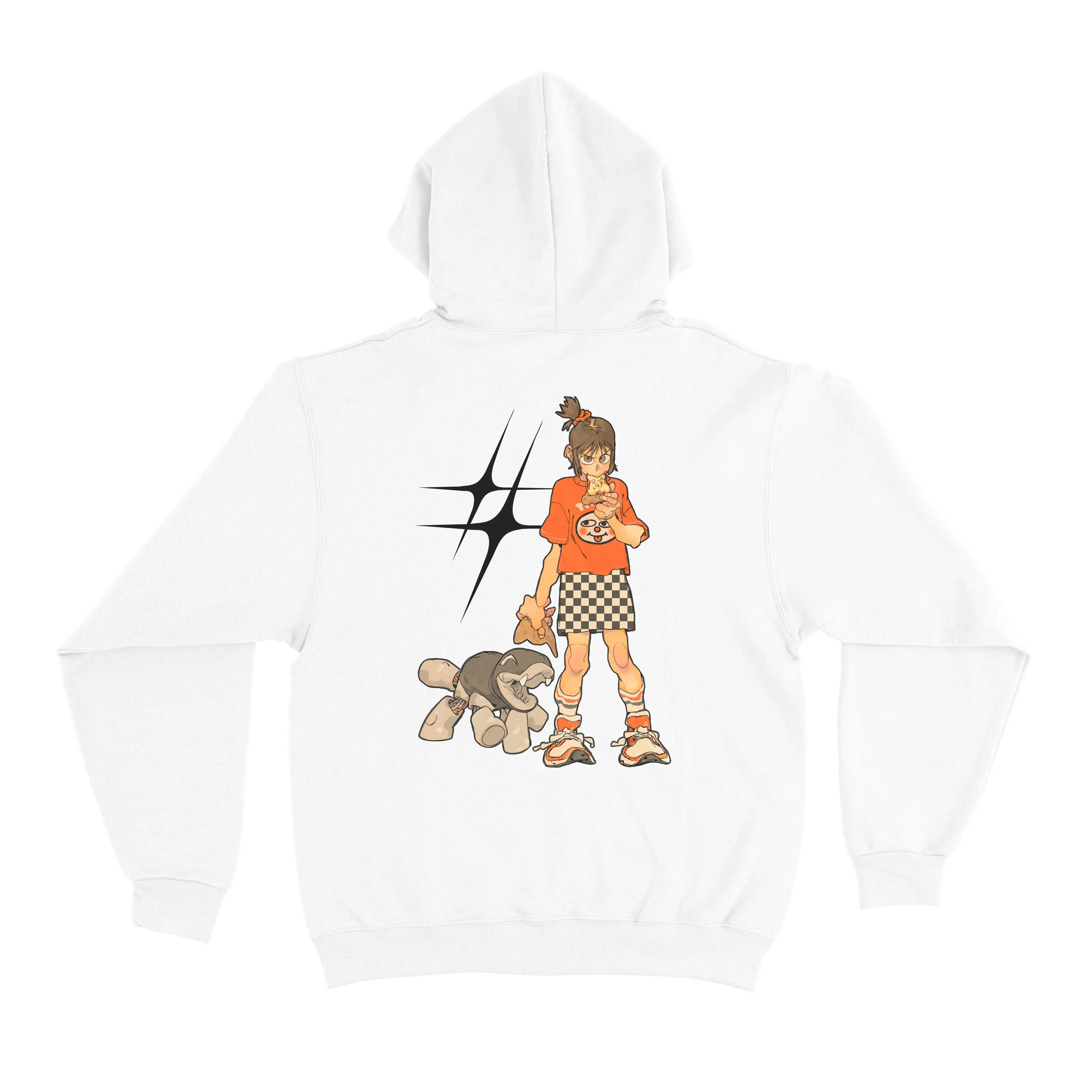 "Everbody Loves Pizza" Basic Hoodie White