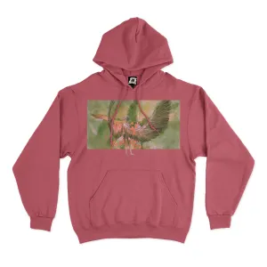 "Eyeline 1" Basic Hoodie White/Pink